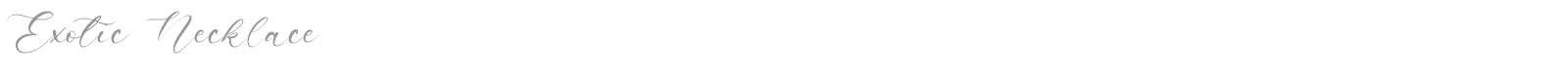 Exotic Necklace font preview